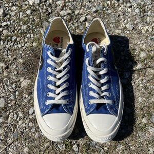 Converse Low Top Sneakers in Blue and White